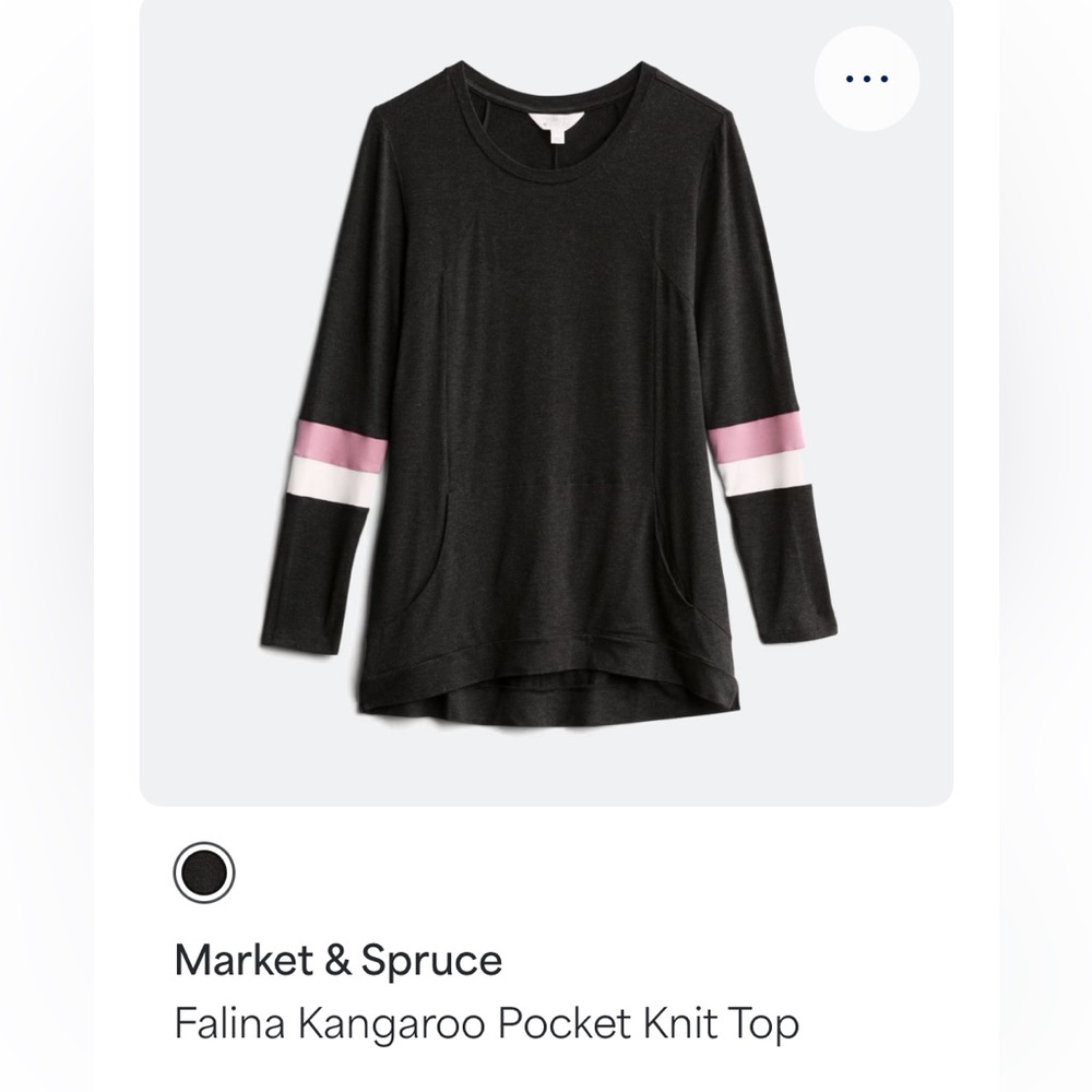 Market & Spruce Stitch Fix black top Large with front pocket